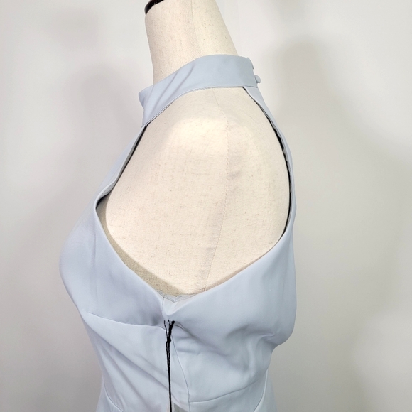 NWT Superdown Light Blue Halter Neck Open Back Mini Dress - Picture 9 of 16